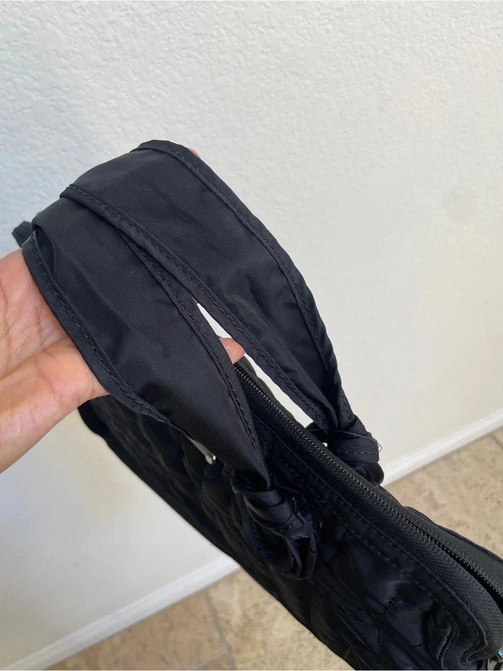 Marc by Marc Jacobs Black Quilted Laptop Tote with Detachable Strap